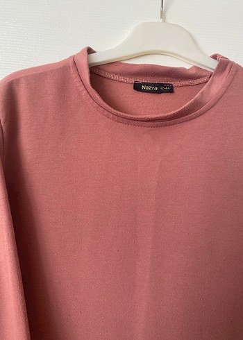 Pembe Uzun Kollu Salaş Kadın Tunik - Görsel 3