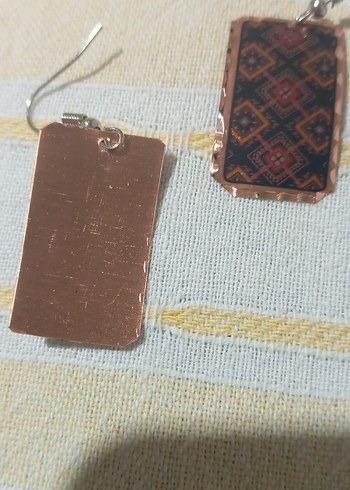 Renkli Desenli Uzun Kadın Küpeleri - Görsel 3