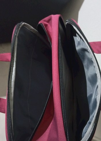 Bordo iki gözlü evrak çantası - Görsel 3