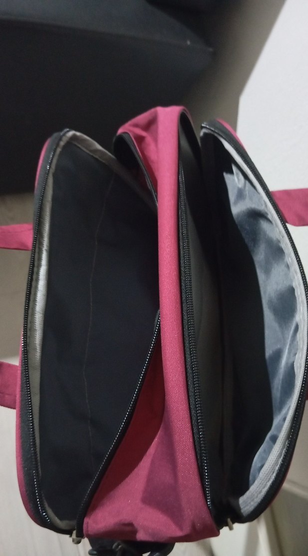 Bordo iki gözlü evrak çantası - Görsel 3