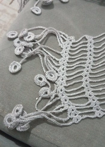 Dantel Detaylı Bohem Kadın Atkı - Görsel 4