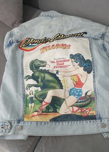 Gri Düğmeli Kadın Denim Ceket - Görsel 3