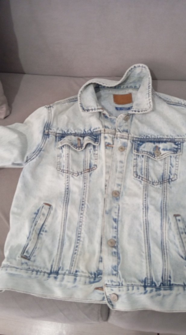 Gri Düğmeli Kadın Denim Ceket - Görsel 2