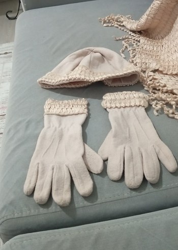 Kız Çocukları İçin eldiven bere atkıtakımı - Görsel 2