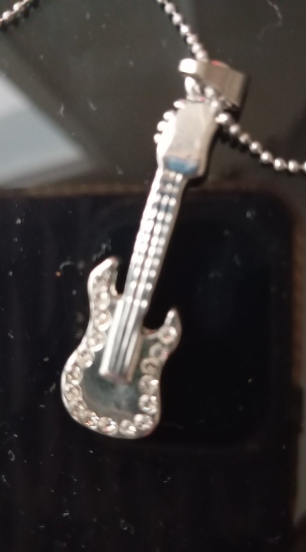 Gri Uzun Zincirli Rock Punk Kolye - Görsel 2