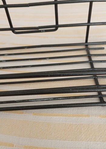 Beden Siyah Metal Dolap Düzenleyici Raf