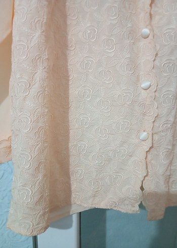 38 Beden ten rengi Renk Bej Vintage Kadın Pijama Takımı