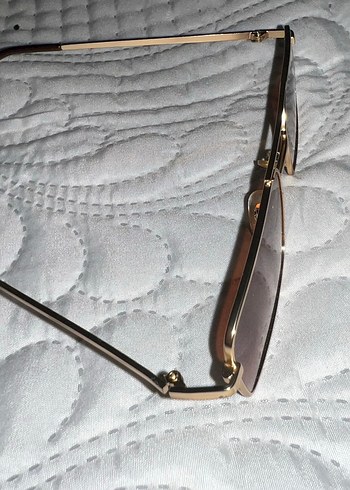 Bej Retro Kadın Güneş Gözlüğü - Görsel 2