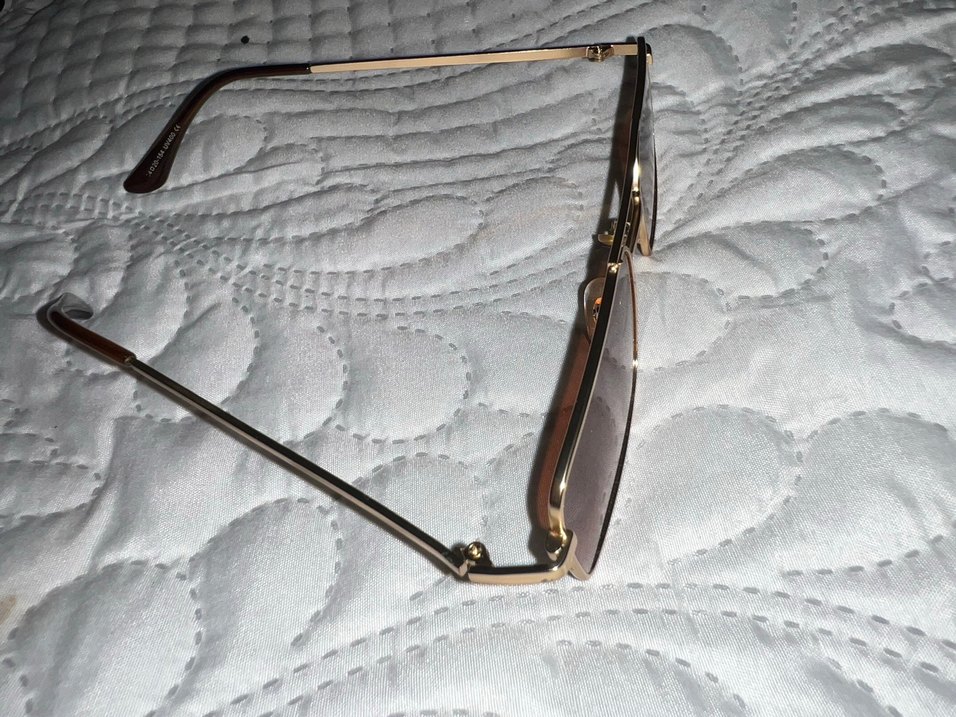 Bej Retro Kadın Güneş Gözlüğü - Görsel 2