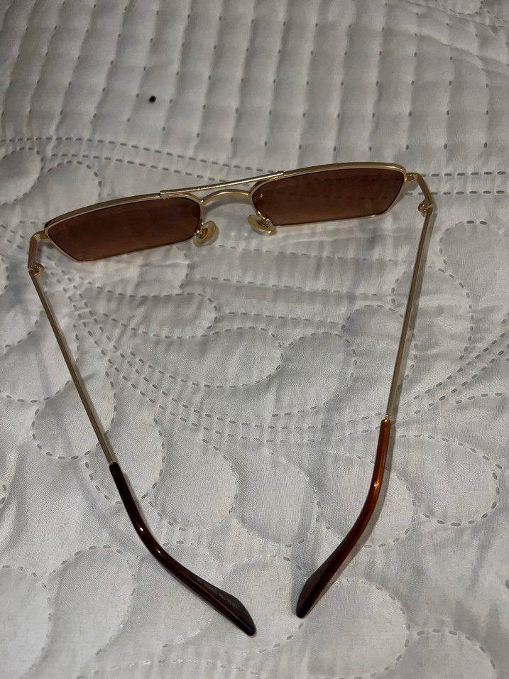 Bej Retro Kadın Güneş Gözlüğü - Görsel 3