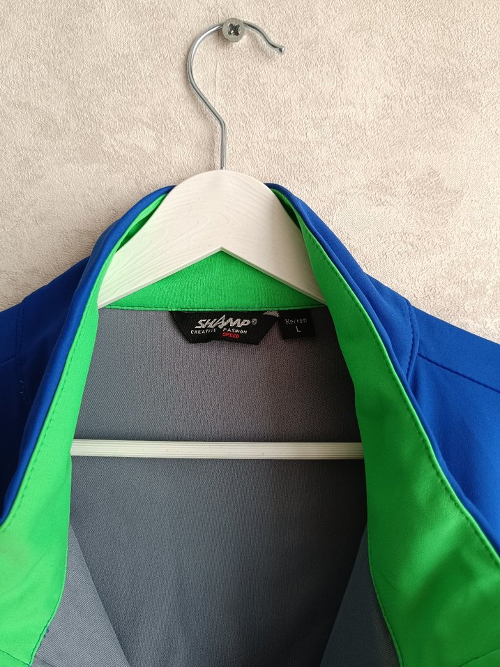 Mavi Fermuarlı Yüksek Yakalı erkek Ceket - Görsel 2