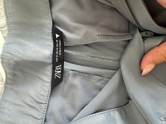 m Beden mavi Renk Zara saten pantolon