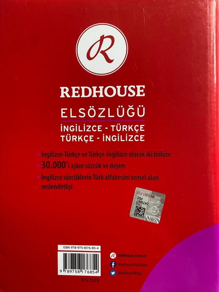 Redhouse İngilizce-Türkçe Cep Sözlüğü - Görsel 4