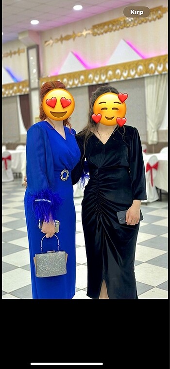 m Beden Kadife elbise