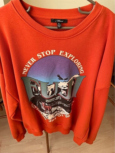 Mavi m beden oversize sweatshirt