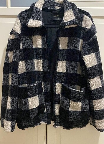 pull and bear kalın kaşe mont
