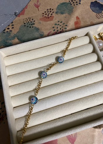 Nazar boncuğu Detaylı Çelik Kadın Bileklik - Görsel 2