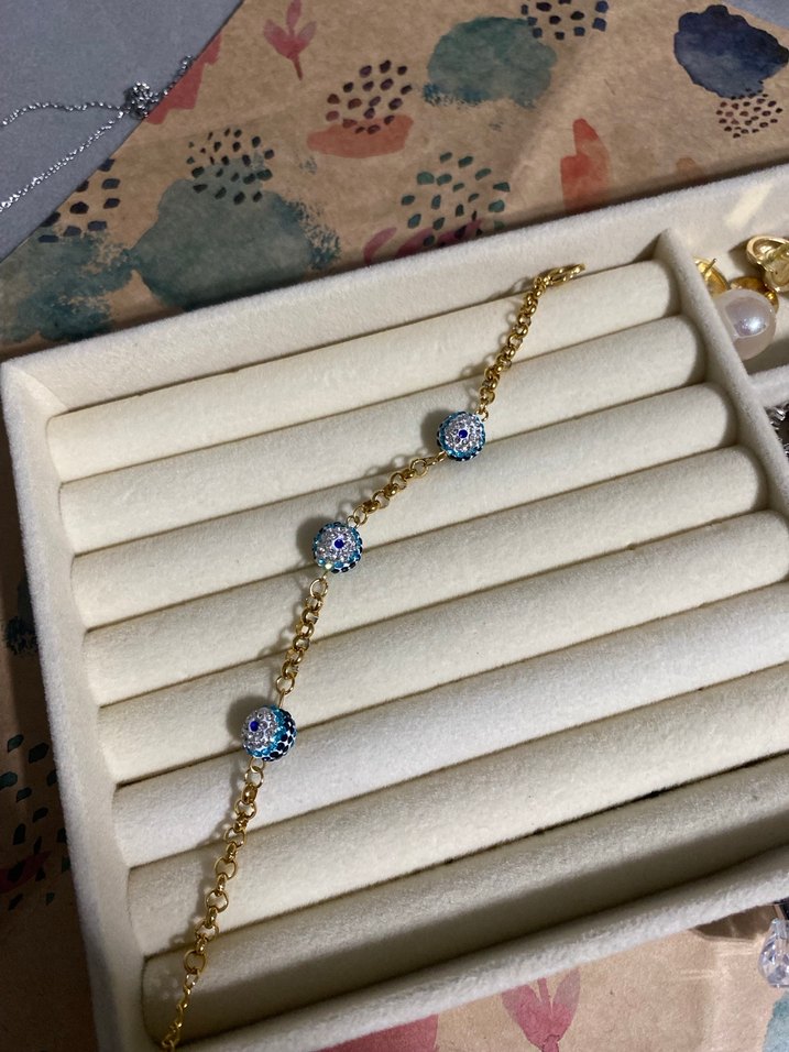 Nazar boncuğu Detaylı Çelik Kadın Bileklik - Görsel 2