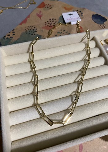 Uzun Zincir Detaylı Altın Kolye (Ataç gold kolye ) - Görsel 2