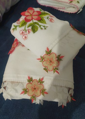 iğne oyası havlu takımı - Görsel 2