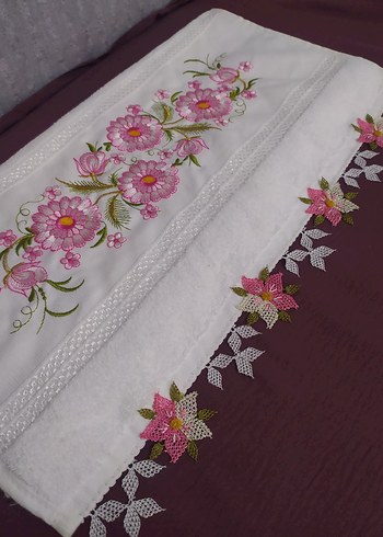 iğne oyası el yüz havlusu - Görsel 2