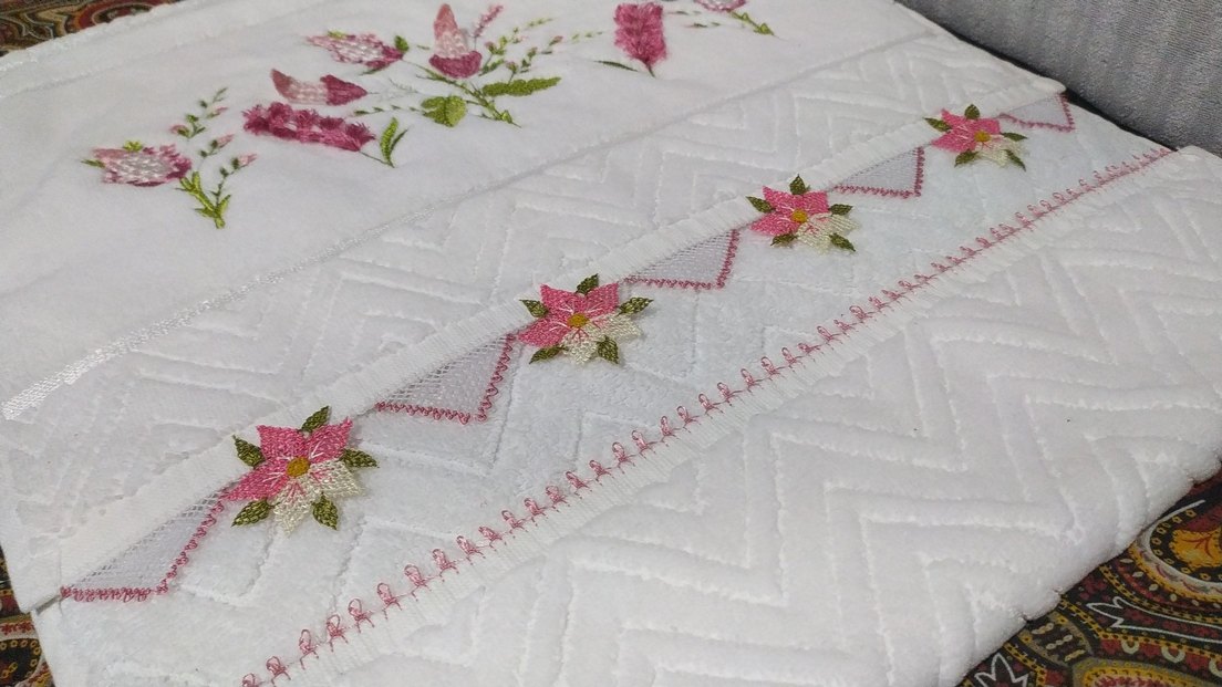 iğne oyası el yüz havlusu - Görsel 3