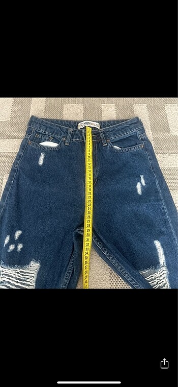 27 Beden mavi Renk Mom jean
