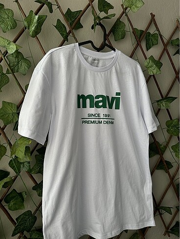s Beden Mavi beyaz tişört