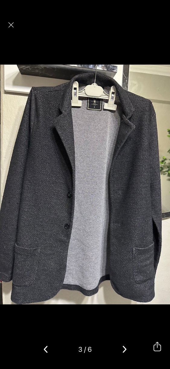 Koton Düğmeli Gri Erkek Ceket - Görsel 3