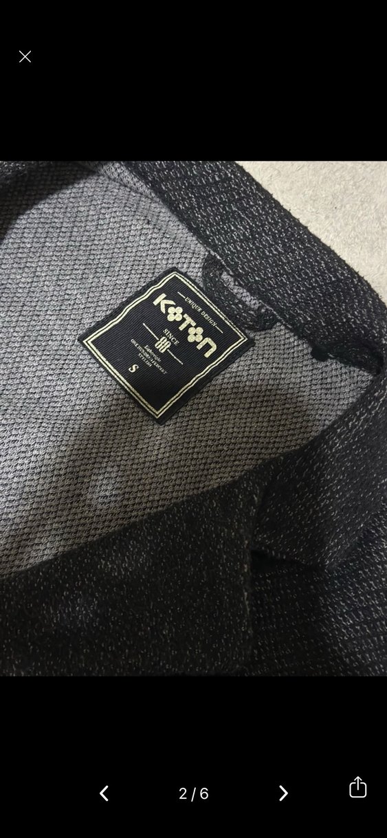 Koton Düğmeli Gri Erkek Ceket - Görsel 2