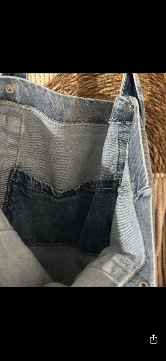Günlük Kullanım İçin Mavi Denim Çanta - Görsel 2