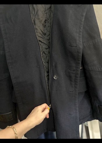 Lacivert Erkek kaban - Görsel 6