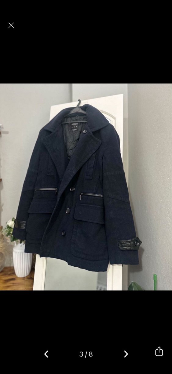 Lacivert Erkek kaban - Görsel 2