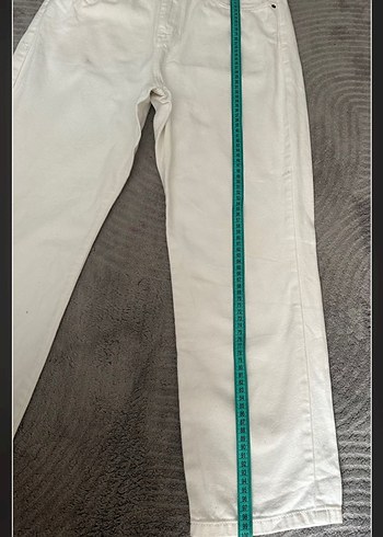 Americanos Kadın Beyaz Regular Fit Midi Kot - Görsel 2