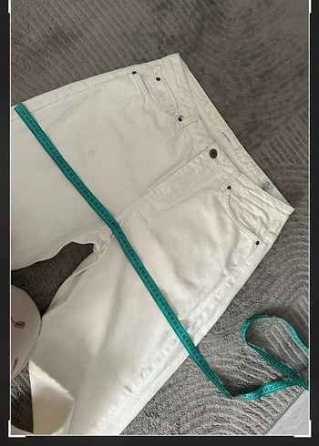 Americanos Kadın Beyaz Regular Fit Midi Kot - Görsel 6