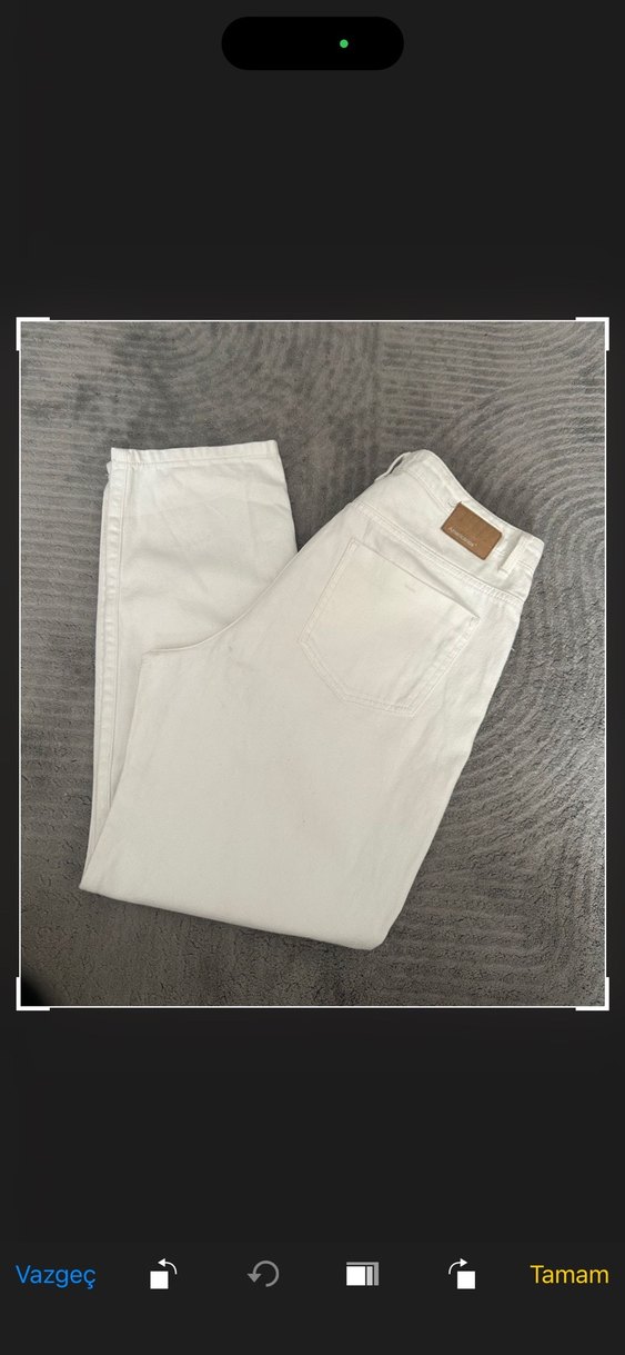 Americanos Kadın Beyaz Regular Fit Midi Kot - Görsel 5