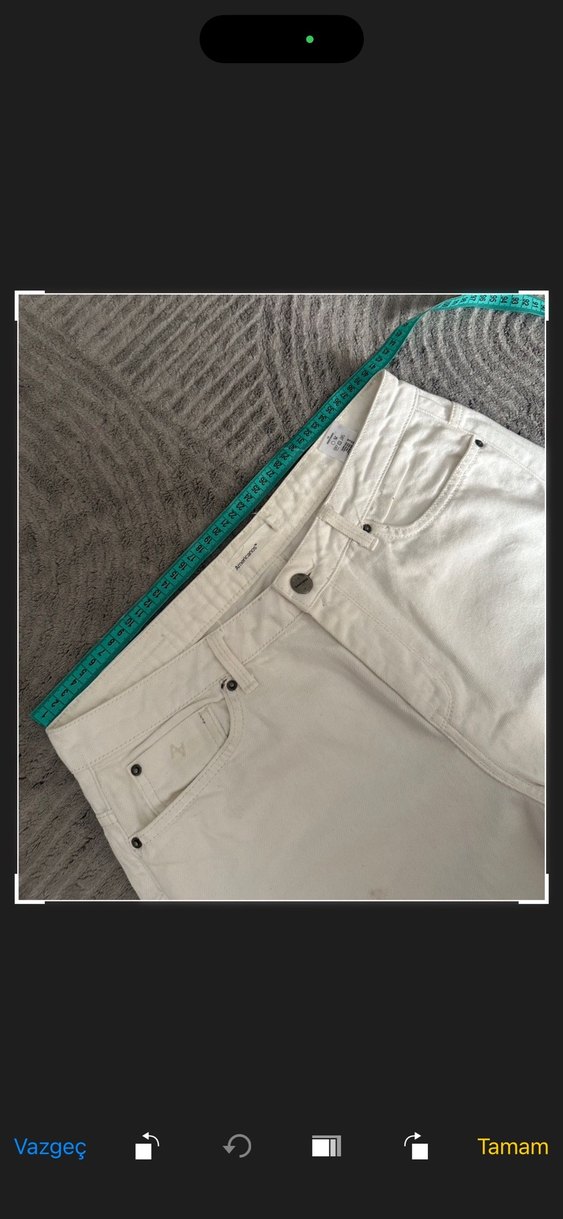 Americanos Kadın Beyaz Regular Fit Midi Kot - Görsel 3