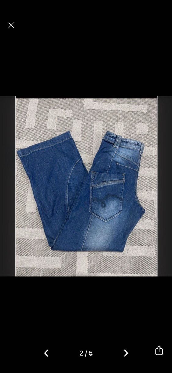 Kadın Lacivert Bol Kesim Kot Pantolon - Görsel 2