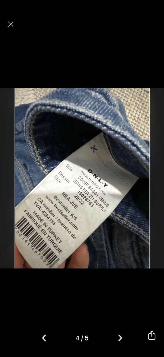 Kadın Lacivert Bol Kesim Kot Pantolon - Görsel 4