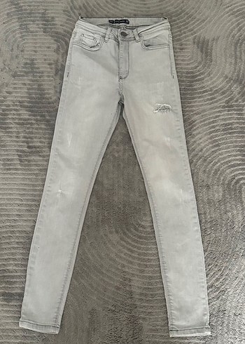 Gri Regular Fit Kadın Jean - Görsel 2