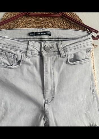 Gri Regular Fit Kadın Jean - Görsel 3