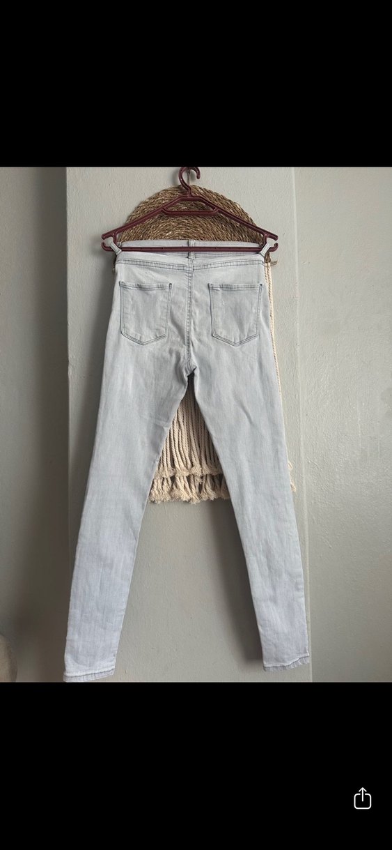 Gri Regular Fit Kadın Jean - Görsel 4