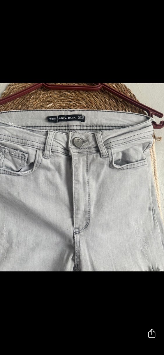 Gri Regular Fit Kadın Jean - Görsel 3