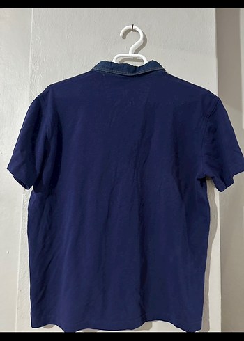 Erkek Lacivert Denim Polo Tişört - Görsel 5