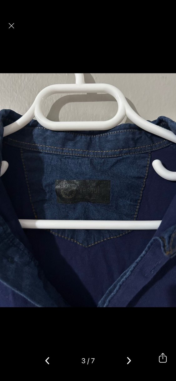 Erkek Lacivert Denim Polo Tişört - Görsel 3