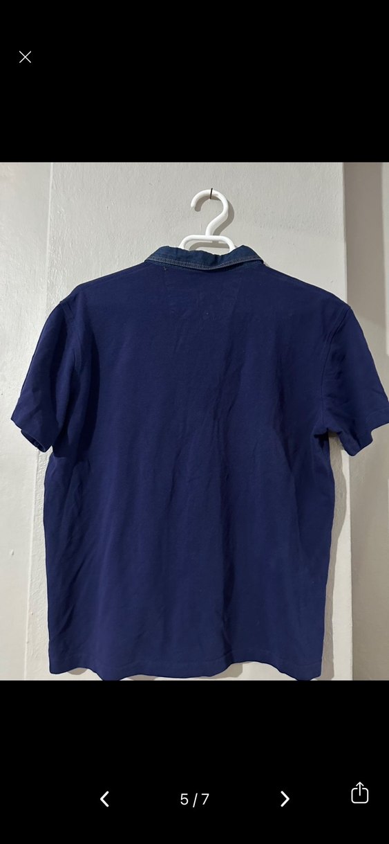 Erkek Lacivert Denim Polo Tişört - Görsel 5