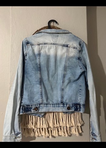 Düğmeli Kadın Denim Ceket - Görsel 6