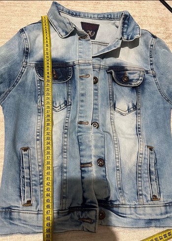 Düğmeli Kadın Denim Ceket - Görsel 5