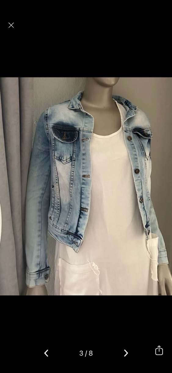 Düğmeli Kadın Denim Ceket - Görsel 4