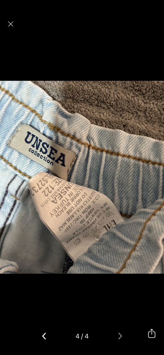 Buz mavisi Çocuk Denim Şort - Görsel 3